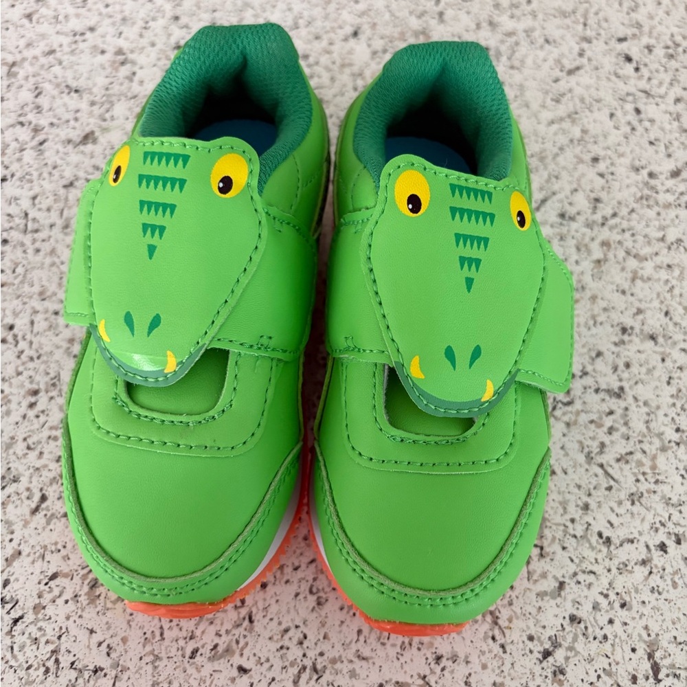 Green Dinosaur Kids Shoes